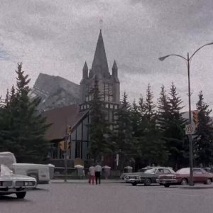 Banff, Alberta in the 1980s. credit: Parks Canada