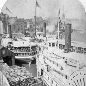 Toronto harbour in 1871
