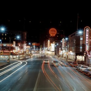 Jasper Avenue in Edmonton, Alberta in the 1950s