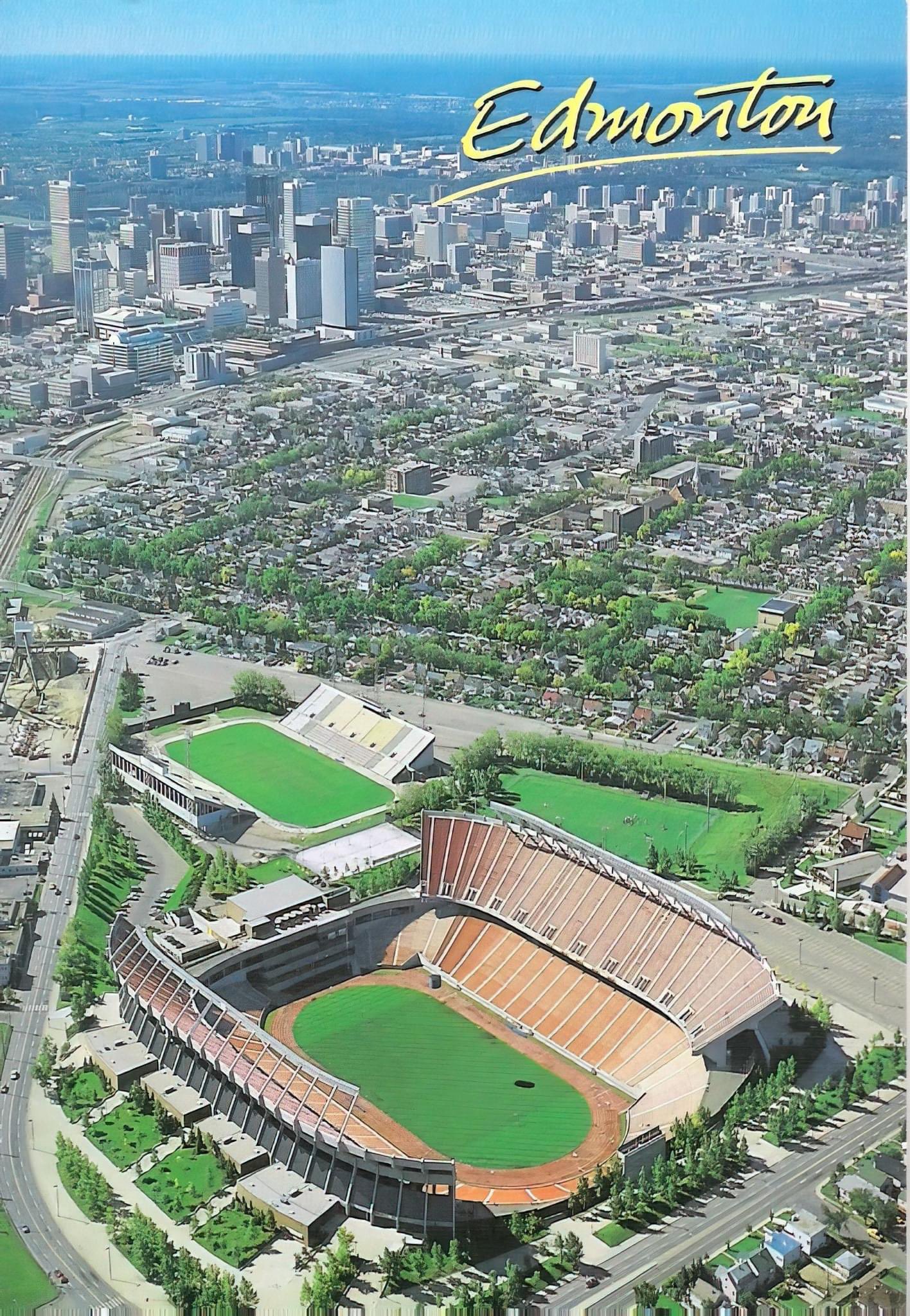 A postcard of Edmonton sent in the early 1990s