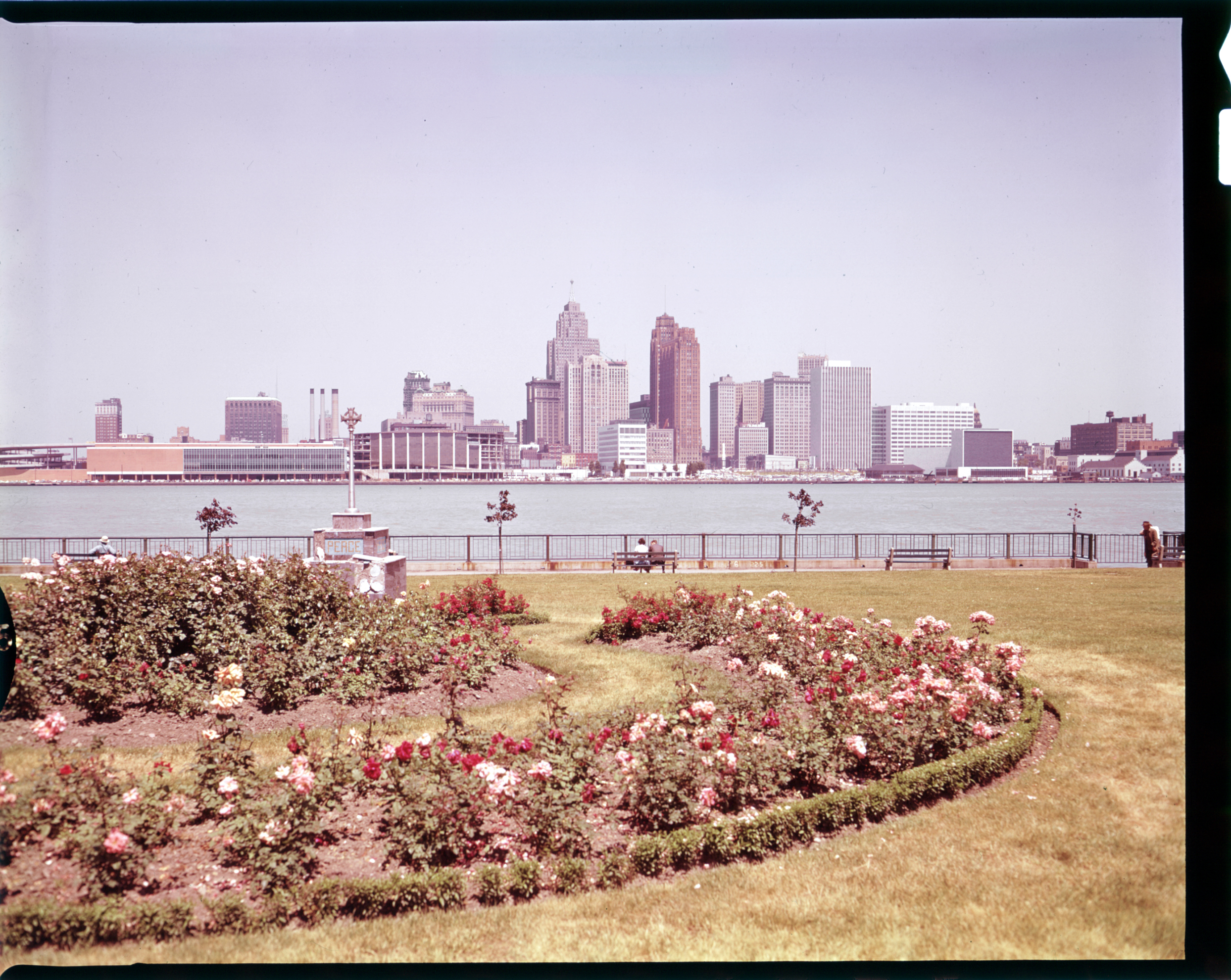 The view of Detroit from Dieppe Park in Windsor in the 1950s. credit: Archives of Ontario